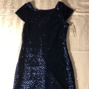 Blue sequins dress